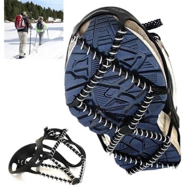 Anti-skli sko Ice Grips, 1 par Universal Anti-slip snøklemmer Sko Ice Gripper Vinter Walker Traction Device