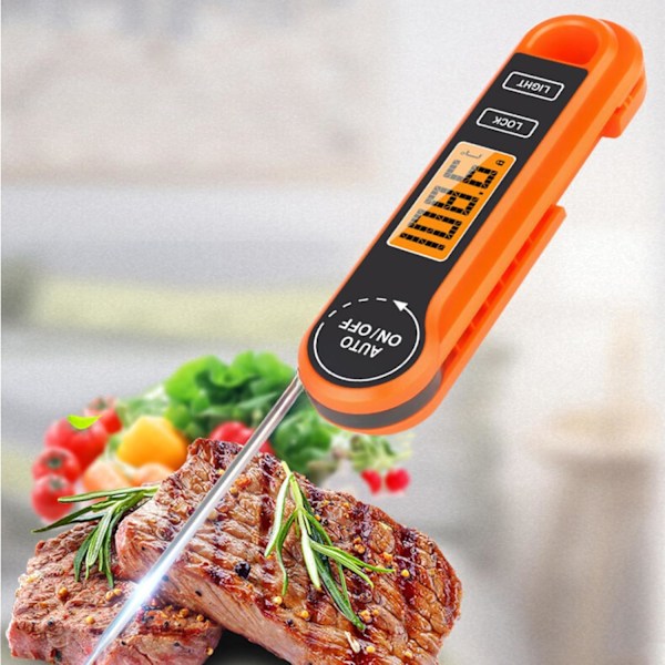 Digital Termometer för Snabb Avläsning - Perfekt för Hemkockar, Grillentusiaster och Bakning - Kalibrerad, Snabb och Vattentät