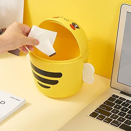 Mini skrivebordsbøtte med lokk lIttle Bee