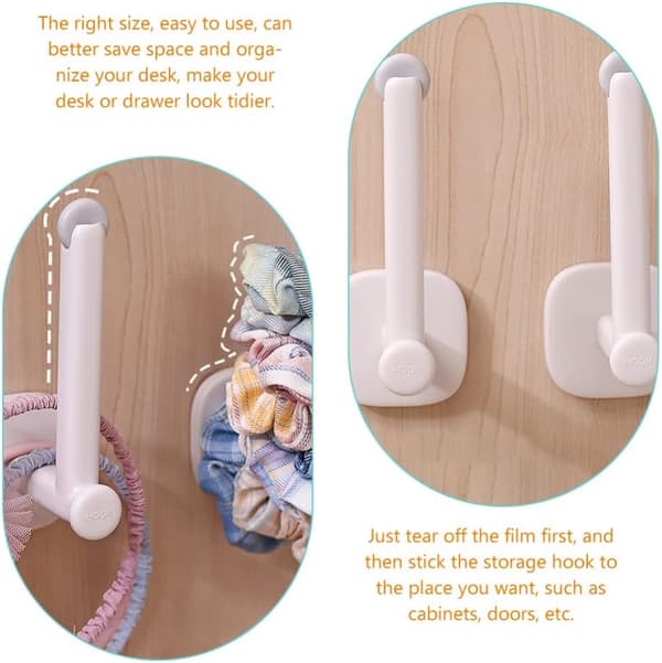 2 stk. ophængt scrunchie-holder vægmonteret Green white