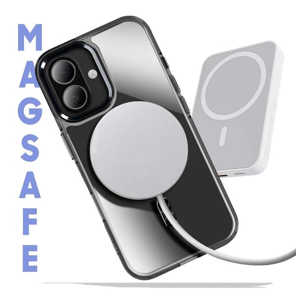 MagSafe-deksel for iPhone 16 Bakside Krystallfarge, svart black