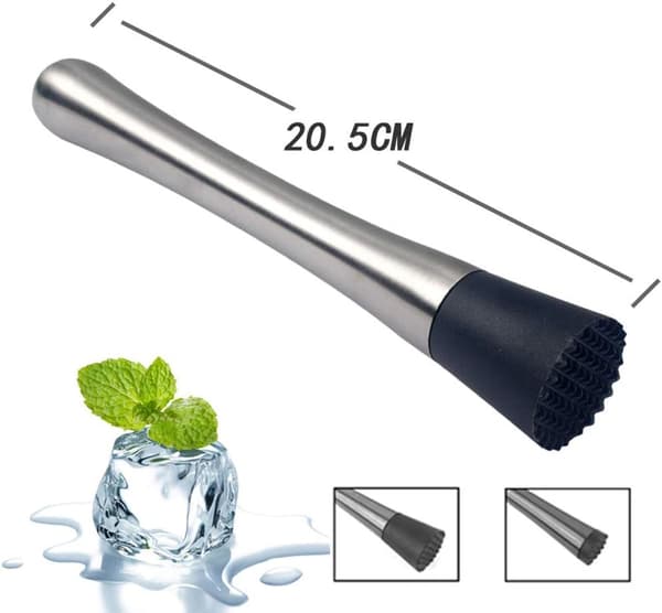 Rustfritt stål cocktail muddler, sitron kjegle knust is hammer