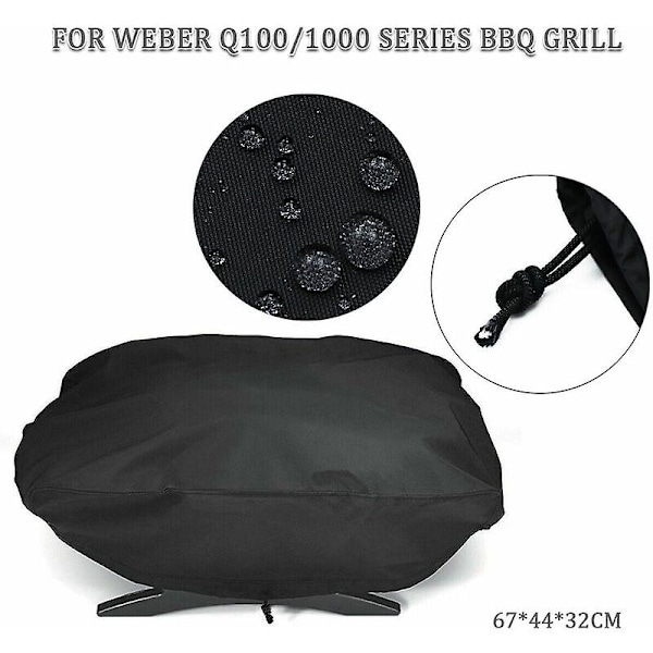 Kaasugrilli BBQ -sopat Weber Baby Q, Q100 ja Q1000 kaasugrilleille, Musta, 80g
