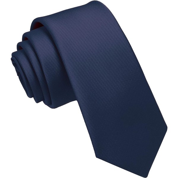 Smalt herreslips almindelig i forskellige farver 5cm navy blue