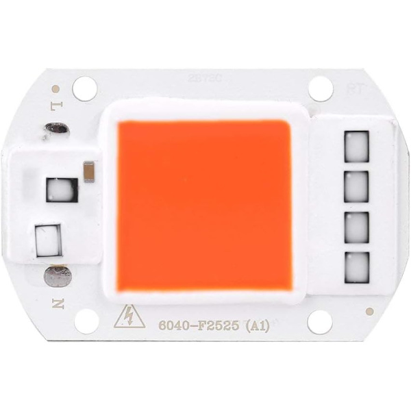 Fdit LED COB-lampe AC 220V lyskilde til DIY LED-spotlight projektør energibesparende lampe 50W (orange)