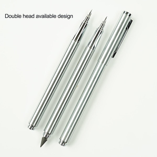 Evig blyant, slettbar 2-i-1 Evig blyant Uendelig blyant, Uendelig blyantblyant, bærbar gjenbrukbar skriveblyant dark gray