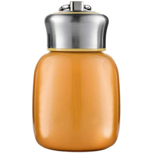 Söpö termospullo, ruostumattomasta teräksestä valmistettu kahvimuki matkalle, vuototiivis kaksoisseinämäinen tyhjiöpullo Mini 200 ml pullo (oranssi) orange