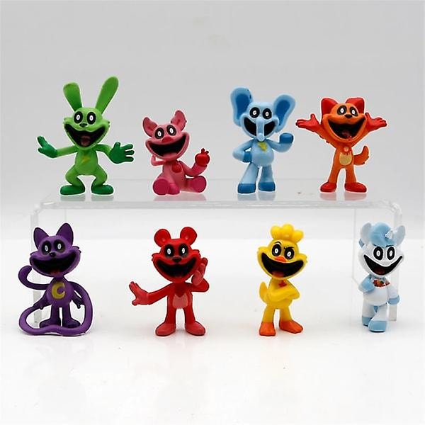 8 stk. Smilende Critters Spilfigurer Model PVC Catnap Catnat Anime Figur Model Fødselsdagsgaver Legetøj