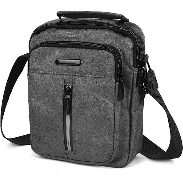 Olkalaukut miehille, crossbody-laukut pienet laukut miehille, miesten työlaukut rento laukku matkapuhelinlaukut työskentelyyn ja patikointiin（Harmaa） Gray