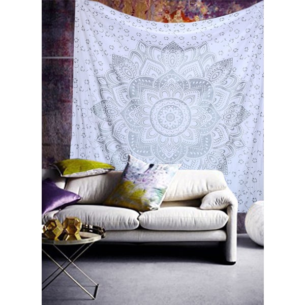 Tapet Mandala, Boho Vægdekoration, Sort Guld Æstetisk Værelse Indretning, Vægklæde Psykedelisk Vægophæng 150×200 cm B 150*200cm