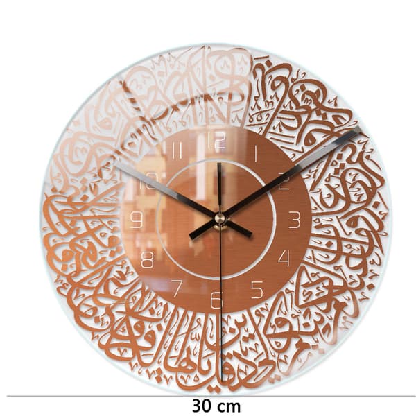 Kvartsväggklocka i akryl, pendel, vardagsrum, dekoration, konst, väggklocka inomhus, pendel copper