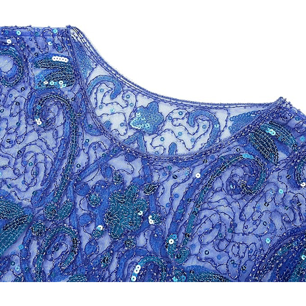 1920'er Stola Sjal Dame Sequin Tørklæder til Aftenkjole Retro Gatsby Fest Kostume Tilbehør blue