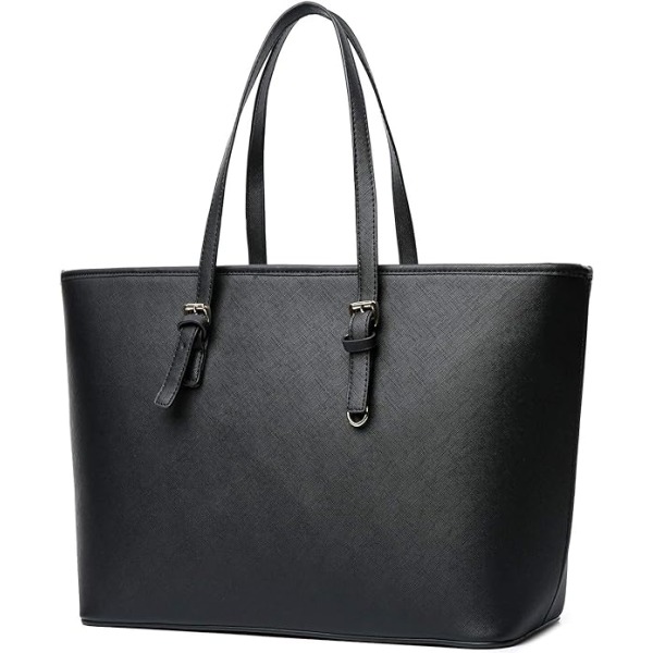 Kvinners shopper klassisk elegant håndveske håndveske svart