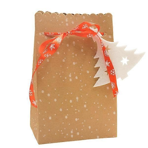 12-pack presentpapper av kraftpapper, julklappspåsar för presenter