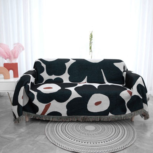 Sofatæppe vendbart alsidigt sofatæppe kæletæppe sengetæppe til sofa, lænestol og enkeltseng - 130 x 180 cm A