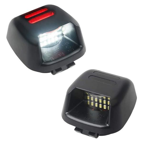 2 st Röda Rör SMD LED-Nummerskyltslampor För Nissan Navara D40 2005-2016