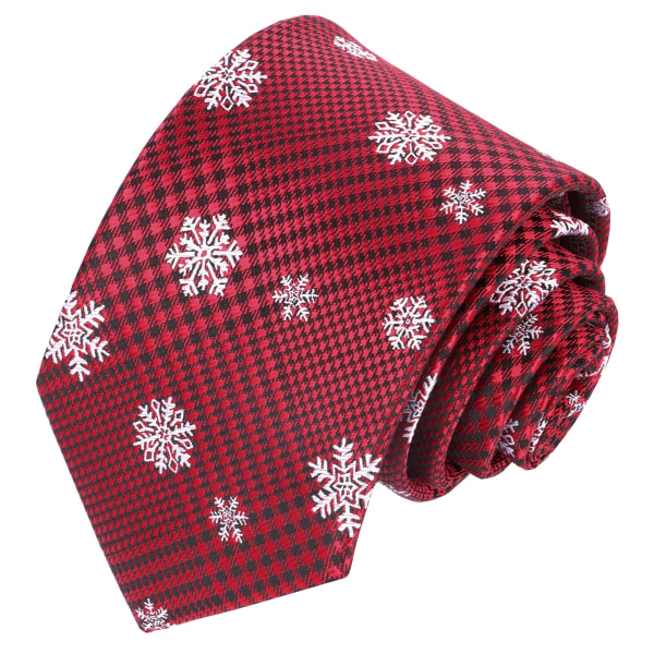 Julhalsdukar för män, sidenhalsdukar för män, julfesthalsdukar Snowflake