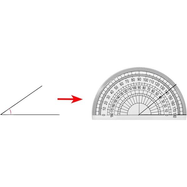 3 st genomskinliga plastgeometriprotraktorer 180 graders linjal protraktorer 4 tum för vinkelmätning matematik klassrum skola kontor lärare