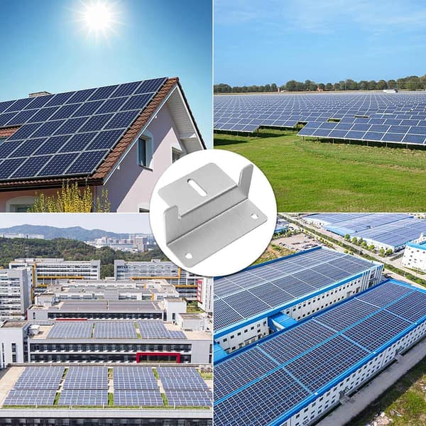 2-pack solpanelmontering Z-formade klämsystem, husvagn, båt, bil, lastbil, hem, takmontering utanför elnätet (totalt 8 fästen)