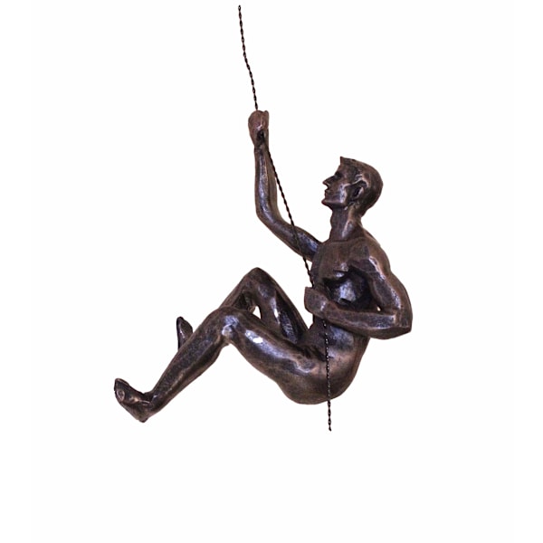 3x Brons Klättring Rappelling Män Trio Hängande Prydnader Figurer Set med tre klättrare
