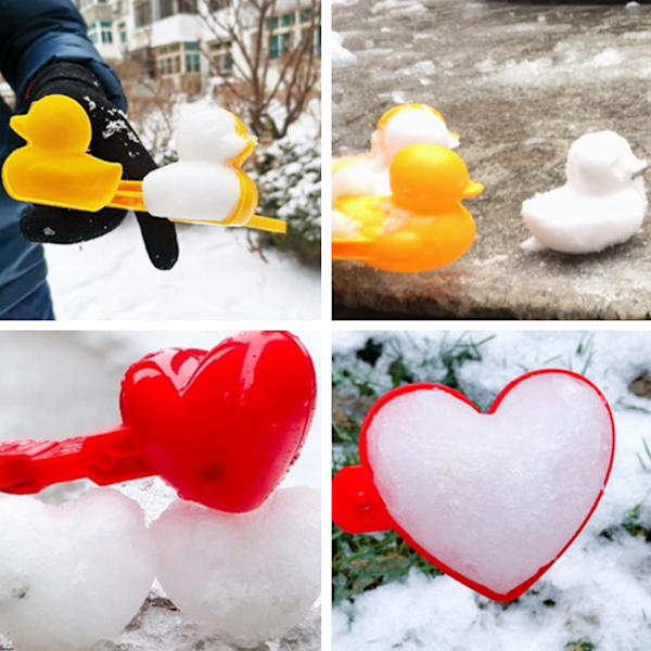 2 kpl Lumipallotekijää, Ankanmuotoiset Lumilelut Ulkolelut Lumipalloleike Snow Ball Fights Hauskaa Talvi Ulkoiluaktiviteetit Rantapelaaja Lapset