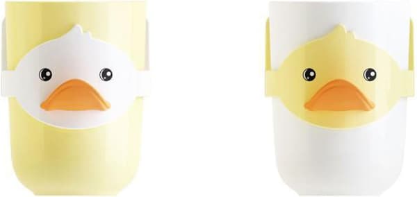 Väggmonterad tandborsthållare för barn (gul) Yellow