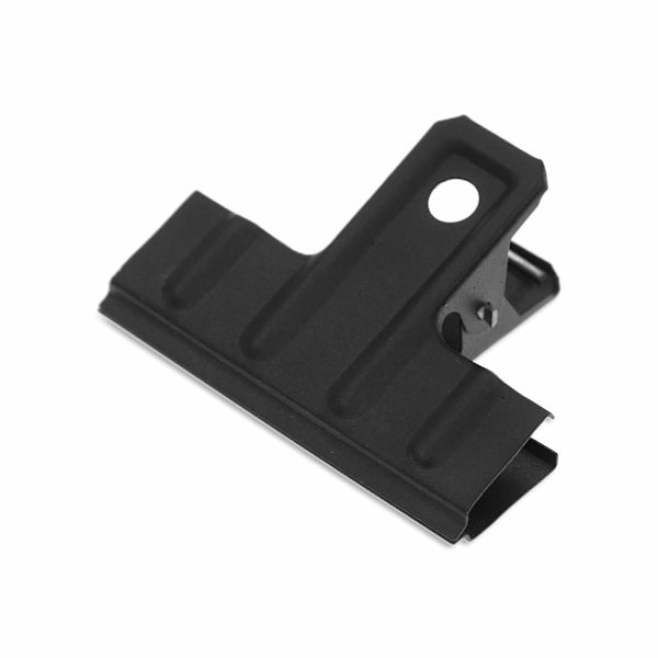 Svart Stor Bulldog Klämmor Tjockpack 10 3 Tum Lång Metall Bindepappersklämmor för Kontor (77 mm)