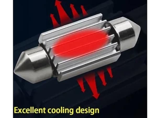 C5W LED-diodelamper Canbus, 31 mm, Grønn, 2-pakning. Gree 31mm Gröna 2-pack Green