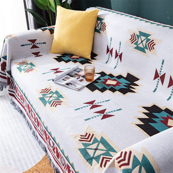 Sofa tæppe vendbart alsidigt sofa tæppe hyggeligt tæppe sengetæppe til sofa, lænestol og enkeltseng - 130 x 180 cm