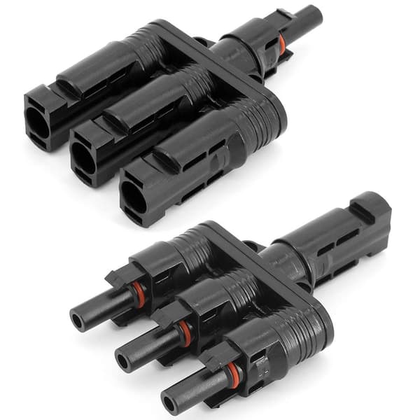 MC-4 stik, han/hun MC-4 solpanel T-stik (M/3F,F/3M)