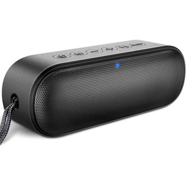 Høylydt Bluetooth-høyttaler, IPX7 vanntett - matt svart Black