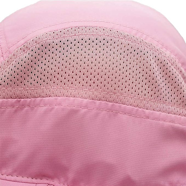 Solhatt Menn Kvinner UPF 50+ Utendørs UV Sommer Cap med Nakkebeskyttelse Fotturer Fiskehatt Strand Foldbar Safari Bush Hatter Mesh Hat pink