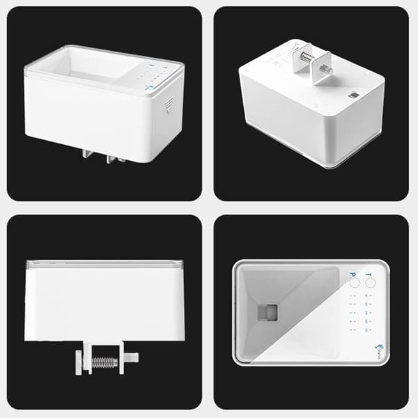 Mini automatisk fiskefoderdispenser - 70 ml - Hvid - Justerbar - Til akvarier på ferie