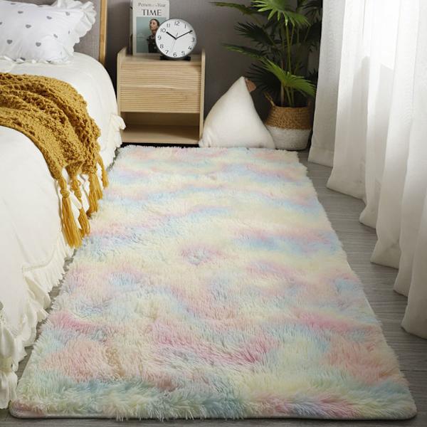 Djup luggmatta, modern, fluffig, mjuk, sovrum, hall, löpare, utomhusmatta, lång lugg pälsmatta, fuskpäls, lurvig, enfärgad sängmatta 70*200cm
