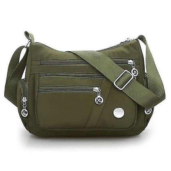 Modeväska i Vattentätt Nylon för Kvinnor, Enkelsidig Axelväska, Crossbody Väska, Handväska, Messenger Väska (Svart) red