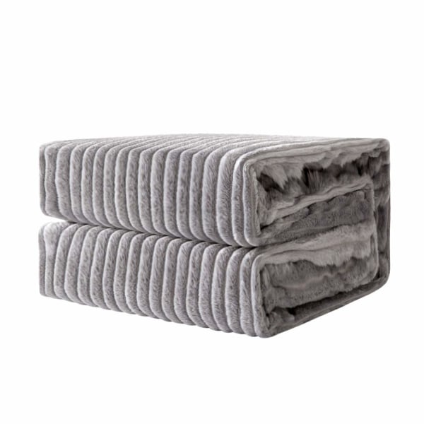 Mjuk filt fleece filt flanellfilt pompom enfärgade filtar överkast sofffilt filt säng soffa sovrum kontor grey