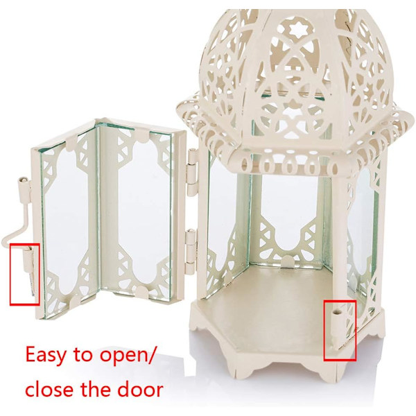 2 st Ljuslykta - Liten, Vit White 2pc