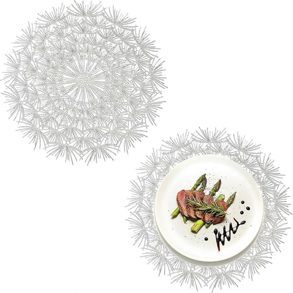 2 stk. Bordmatte, Hul Rund Bordmatte, Rund Plast