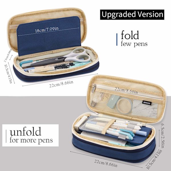 Etui med stor kapacitet blue