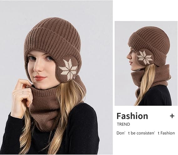 Vinterfleecescarfset för barn, småbarn pojkar flickor vinter varm stickad mössa och halsduk set, mörkgrå