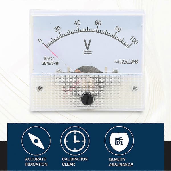 Digital DC Voltmeter Panel Spændingsmåler 0-100V Måleværktøj