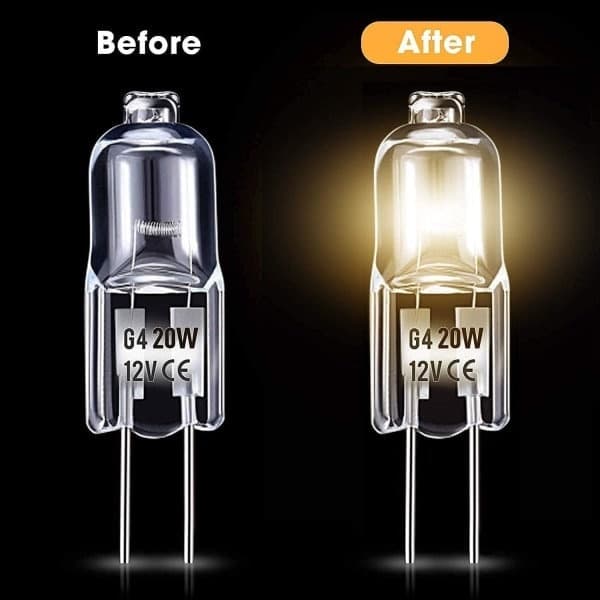 G4 Halogenlampor 20W 12V - Varmvit - 10-pack 20W 10st 20W 10st 20W