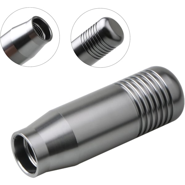 8,5 CM manuell växelspak för bil - universell 5,6-växlad aluminiumväxelspakadapter - växelspaksknopp (grå) Gray