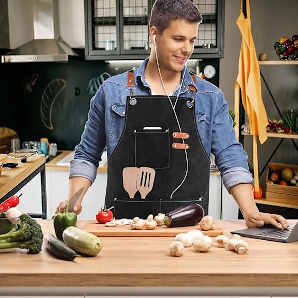 Køkkenforklæde, Arbejdsforklæde, Grillforklæde, Til Grill, Restaurant, Have, Grill, Cafe