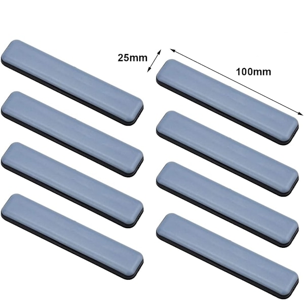 PCS Möbelglid, Teflon-skydd för mattor och golv, självhäftande glidkuddar 100x25 mm
