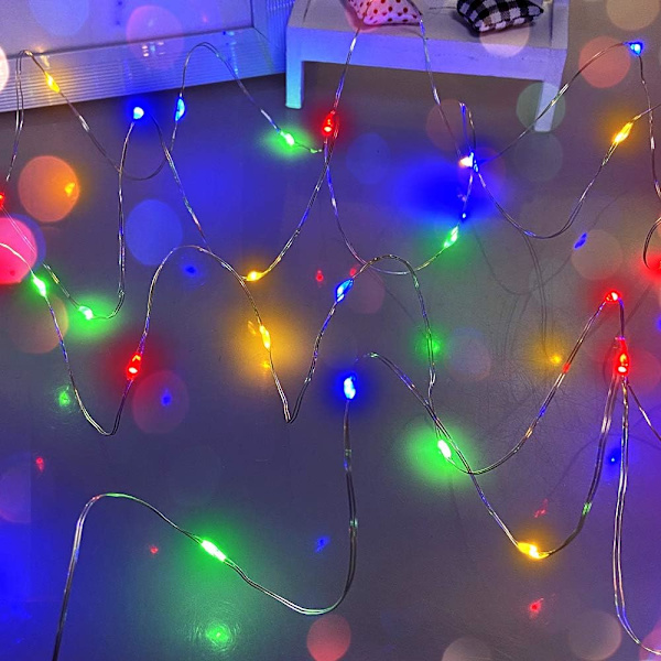 5M 50 LED-ljusslinga för julgran multicolor