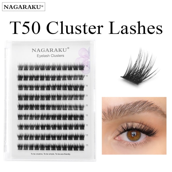 DIY Cluster Eyelash Extensions Kit 11mm 0,07C Cluster Lash, Individual Lashes Kit hemma