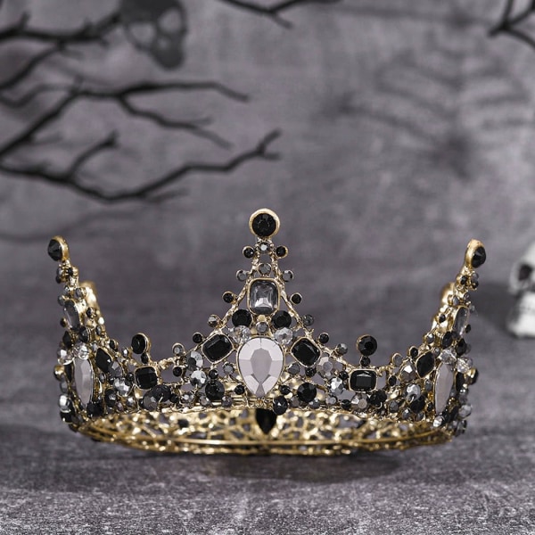 Bryllup vintage krone tiara prinsesse hårbånd barok til kvinder prom