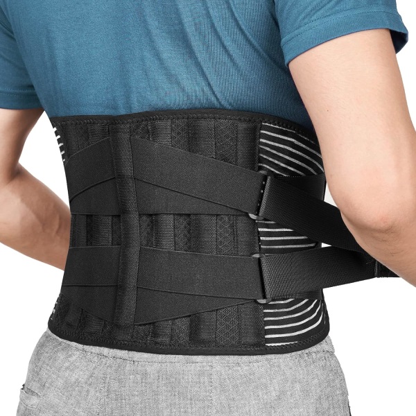 Back Support Belt for Back Pain Relief with 6 Stays for Men/Women for work Adjustable Back Brace  for Sciatica S Size(waist:23.6''-29.5'')