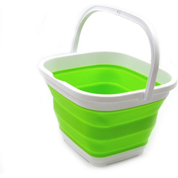 11L (2,9 gallons) hopfällbar rektangulär hink (1, grön)